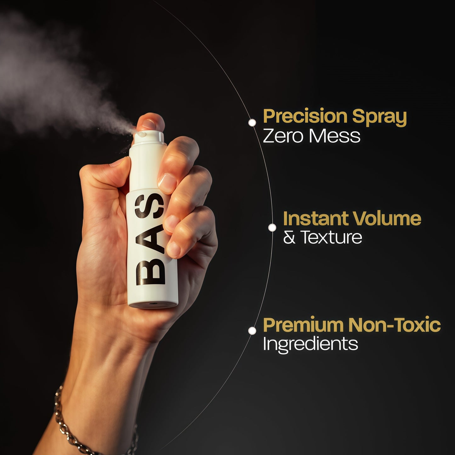 BASED Hair Texture Powder, Lightweight & Volumizing Hair Styling Powder with Matte Finish, Add Texture to Hair with Medium Hold, Best for Short to Medium Hair, (1.69oz Bottle, Pack of 2)