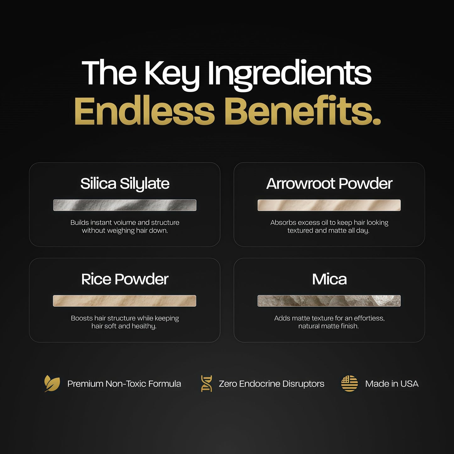 BASED Hair Texture Powder, Lightweight & Volumizing Hair Styling Powder with Matte Finish, Add Texture to Hair with Medium Hold, Best for Short to Medium Hair, (1.69oz Bottle, Pack of 2)